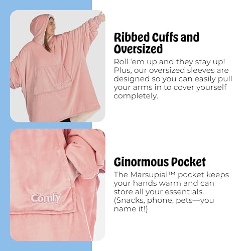 image for THE COMFY Original | Sherpa Lined Microfiber Fleece Wearable Blanket, 