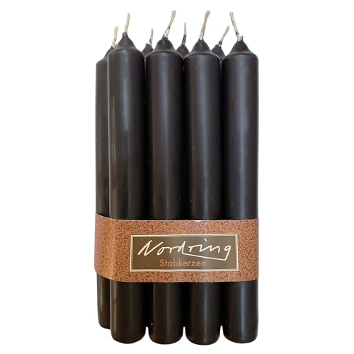 Nordring 8 Stabkerzen schwarz 2 2 x 18 cm hoch