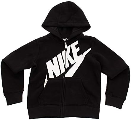 Nike Kids Girl's Futura Full Zip Hoodie (Little Kids) Black 6 Little Kids