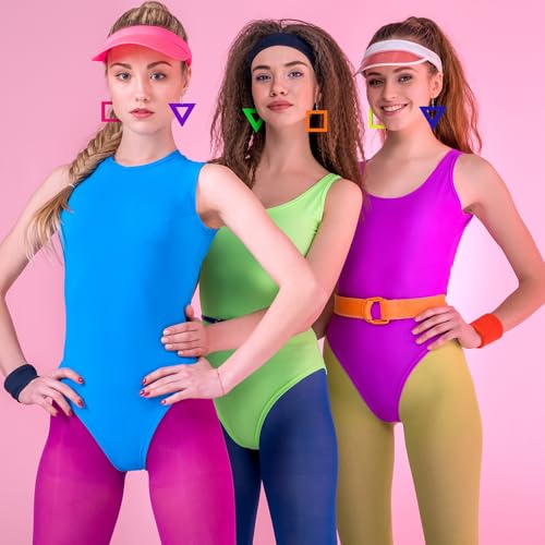 Misdary 12 Pairs 80s 90s Neon Earrings for Women Retro Pendant Geometric Cassette Tape Jewelry Colorful Neon Wooden Drop Dangle Earrings for 80's 90's Glow Party Accessories4