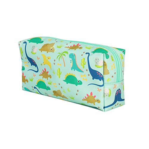 I-TOTAL® - Federmäppchen für mittlere Schule für Kinder aus strapazierfähigem Polyester, Design, Dino, Estándar, geldbeutel Cover