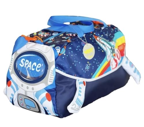 Image of 3D Design Duffle Bag for Kids & Adult| Large Compartment Foldable Luggage with Shoulder Strap | Lightweight Travel & Short Trips Storage Organizer for Women (Space)