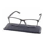 CARA Reading Glasses Blue Light Blocking Computer Readers for Men with Sturdy Spring Hinges Grey 2.50