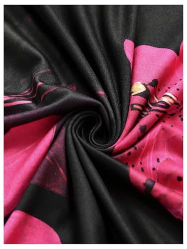 SHENHE Women's Plus Size Y2k Floral Maxi Fishtail Skirt Ruched Bodycon High Waist Elegant Skirt3