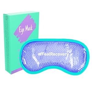 Augenmaske Kühlend & Wärmend – Kühlpads Augen & Gesicht – Kühlmasken Augen gegen Augenringe, Blepharitis, Migräne, Kopfweh, Geschwollene & Trockene Augen (Türkis)