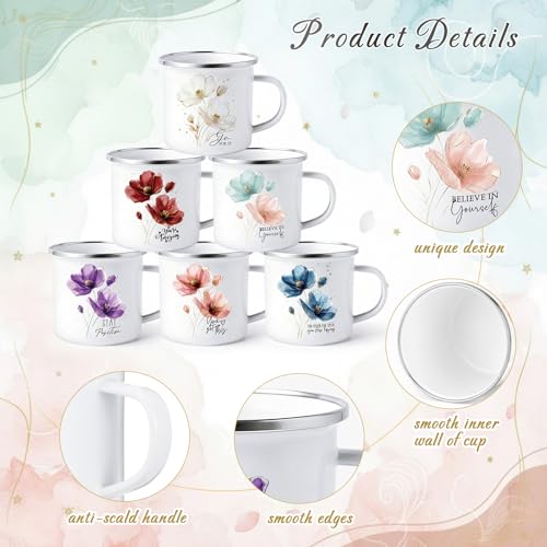 Sieral 6 Pcs Graduation Thank You Mugs Bulk 12 oz Inspirational Enamel Mugs for Women Appreciation Gifts for Nurse Teacher Volunteer Office Employee Coworker Team Office Staff Summer Camp Gift by Sieral - Image 3