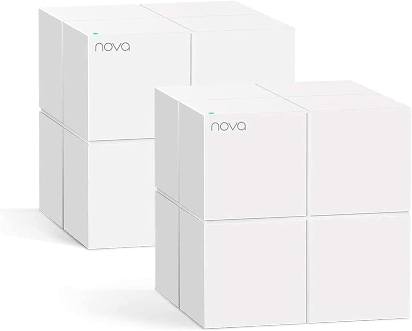 Tenda Nova MW6 - Router Mesh WiFi Solución Completa WLAN de Malla de Doble Banda (2 Estaciones, 4 Puertos Gigabit, MU-MIMO, hasta 330 m²), Pack 2