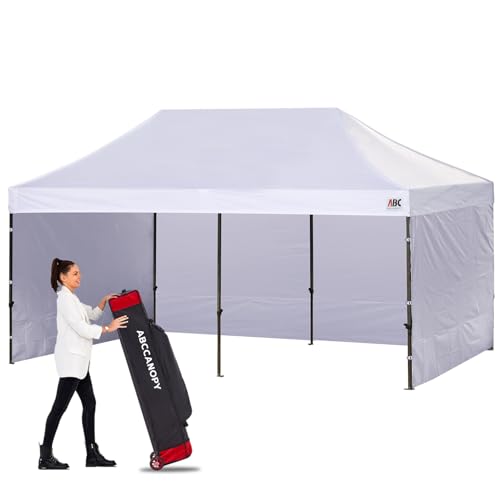 ABCCANOPY Heavy Duty Easy Pop up Canopy Tent with Sidewalls 10x20...