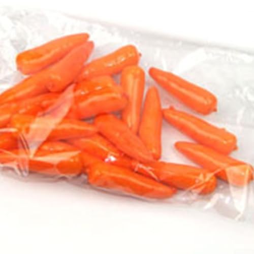 20 piezas de vegetales artificiales falsos de chile rojo, patata, zanahoria, calabaza, ajo, cacahuete, cocina, hogar, mercado, fiesta, decoración (zanahoria)