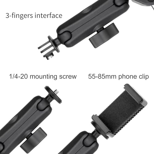 Support de fixation anti vibration avec double rotule pour caméra et téléphone