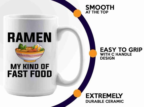 Ramen Coffee Mug 15oz White -Ramen My kind - Food Lovers chicken pumpkin vegan pantry spicy noodles image 5