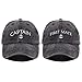 Embroidered Boat Captain Hat & First Mate Hat for Men Women, 2 Pack Skipper Boating Marine Sailor Baseball Caps, Perfect Nautical Gifts for Daily Use Black Grey