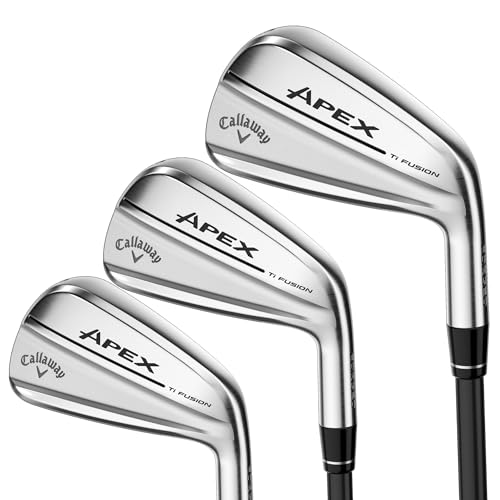Callaway Golf Apex TI Fusion Chrome Iron Set (Right Hand, Graphite, Stiff Flex, 5 - PW) by Callaway - Used condition - US$1787.94
