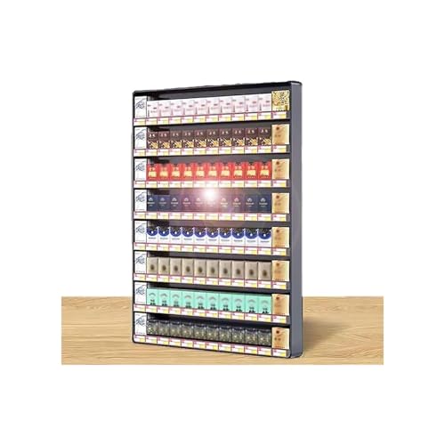 Étagère à cigarettes de dépanneur suspendue et modulable en aluminium