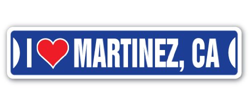 I Love Martinez, California Street Sign ca City State us