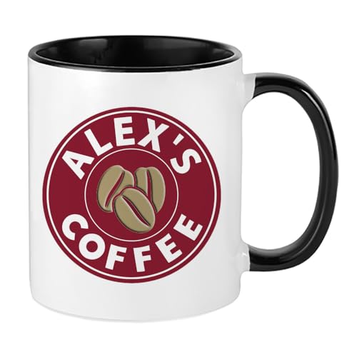 Giftme Personalised with Any Name Costa Unique Inside Coloured Ceramic Mug Coffee Tea Mug. (Black Inside Coloured and Handle)