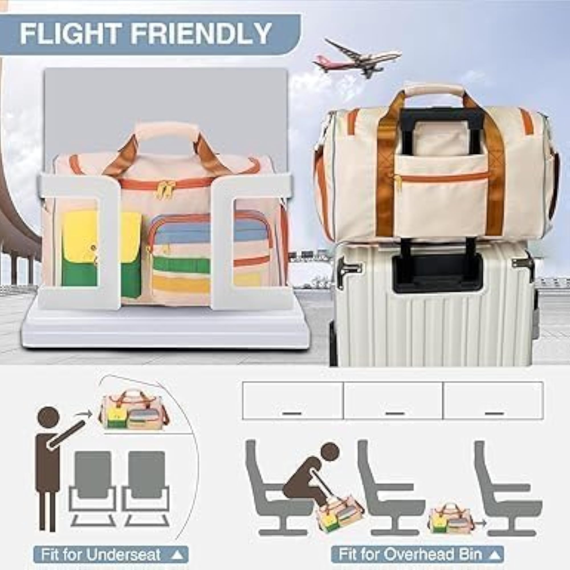 Travel Duffel Bag, Waterproof Luggage Organizer