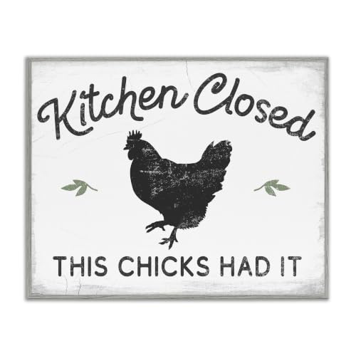 Funny Farm Chicken Kitchen Humor, 11 x 14 Inch Framed Giclée Print