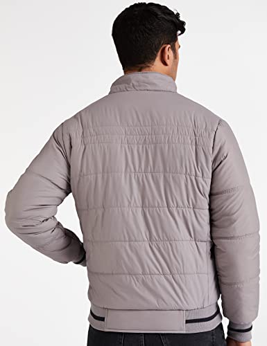 Image of Qube By Fort Collins Men's nylon Standard Length Regular Fit Quilted Bomber Jacket - Winter Warm, Insulated, Ribbed Cuffs, and Stylish Design