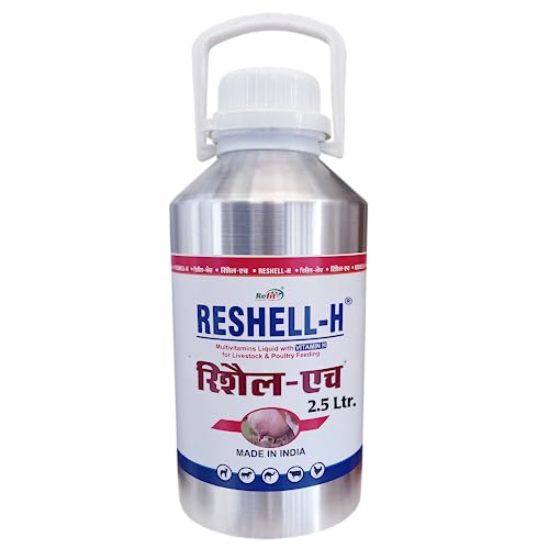 REFIT ANIMAL CARE Veterinary Vitamin H Supplement for Cow, Cattle, Goat, Chicken, Layers, Broilers, Poultry and Other Livestock Animals, 2.5 LTR, Reshell H