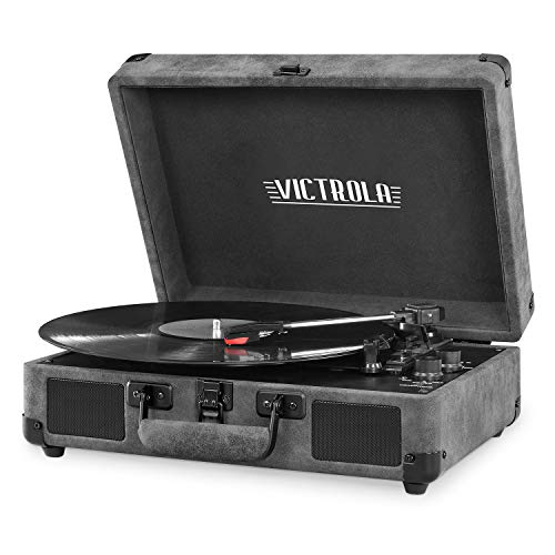 Victrola Vintage 3-Speed Bluetooth Portable Suitcase Record Player with Built-in Speakers | Upgraded
