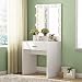 Tribesigns Vanity Set with Lighted Mirror, Makeup Vanity Dressing Table Dresser Desk with Large Drawer for Bedroom, White (10 Warm LED Bulb)