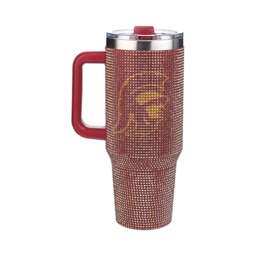 Image of The Memory Company Officially Licensed 40oz TC Bling Game Day Tumbler with Vintage Logo, University of Southern California
