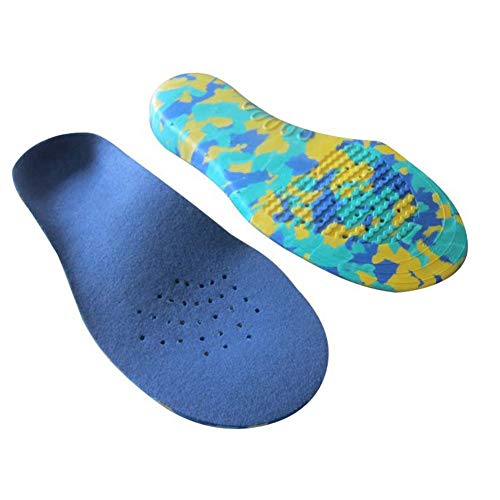 Qiyun imbottiture Plantillas para Calzado, ortopédicas para niños Cabra, Transpirable Orthotics Plantilla para corrección pie Plano y a aliviar el Dolor M 26-28