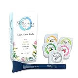 Ultimate Natural Mud Skin Care Kit - 10 Pods with Silicone Facial Brush for Deep Cleanse, Anti-Aging