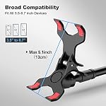 VIVI Mao Gooseneck Support de téléphone cellulaire, universel 360 Support de téléphone flexible Lazy Bracket Mount Long Arms Clamp pour téléphone 13 Pro Xs Max XR X 8 7 6 6s Plus et autres dispositifs de 3,5~6,7'' (noir)…