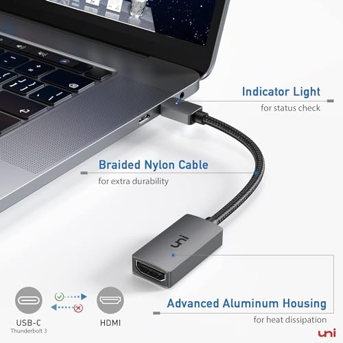 image for uni USB C to HDMI Adapter 4K, High Speed HDMI to USB-C Adapter, Type C