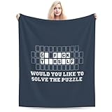 Hilarious Fortune Wheel Go Fuck Yourself Graphic Throw Blanket - Soft Plush Fleece Blanket for Couch, Bed, Sofa - Home Decor Cozy Blankets Gifts for Women Men, Blue, 40x50 Inches