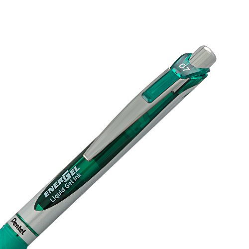 Pentel Energel Deluxe Rtx Retractable Liquid Gel Pen, 0.7Mm, Metal Tip, Green Ink, 2 Pack (Bl77Bp2D) #TOP2
