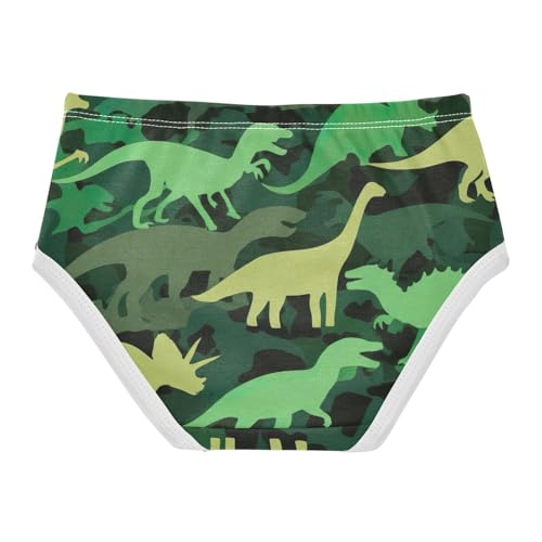 Silhouettes Dinosaurs Green Toddler Girls Underwear 2t Cotton Panties for Girl Cartoon Briefs Underpants2