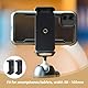 EuAcesry Halterung für Smartphone Stativ, 2 Stück Adapter für Universal-Telefonhalterung, verstellbare Klemme für Einbeinstativ Stativ Tür für Selfie Stick pour tous les Smartphones