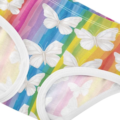 Little Girl Underwear Toddler Panties Kids Undies Rainbow Butterfly Soft Cotton Briefs 2T-8Y4