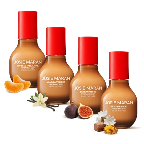 Josie Maran Fragrance Layering Set, 4 Hair & Body Perfume Mists for Women