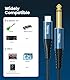 Tisino USB C auf 6,3mm TS Guitar Cable, 6,3mm Klinke TS auf USB Typ C Bass/Gitarre Aufnahmegerät Kabel Instrumentenkabel, Kompatibel mit Laptop/PC/Smartphone mit USB C Anschlüssen (3M)