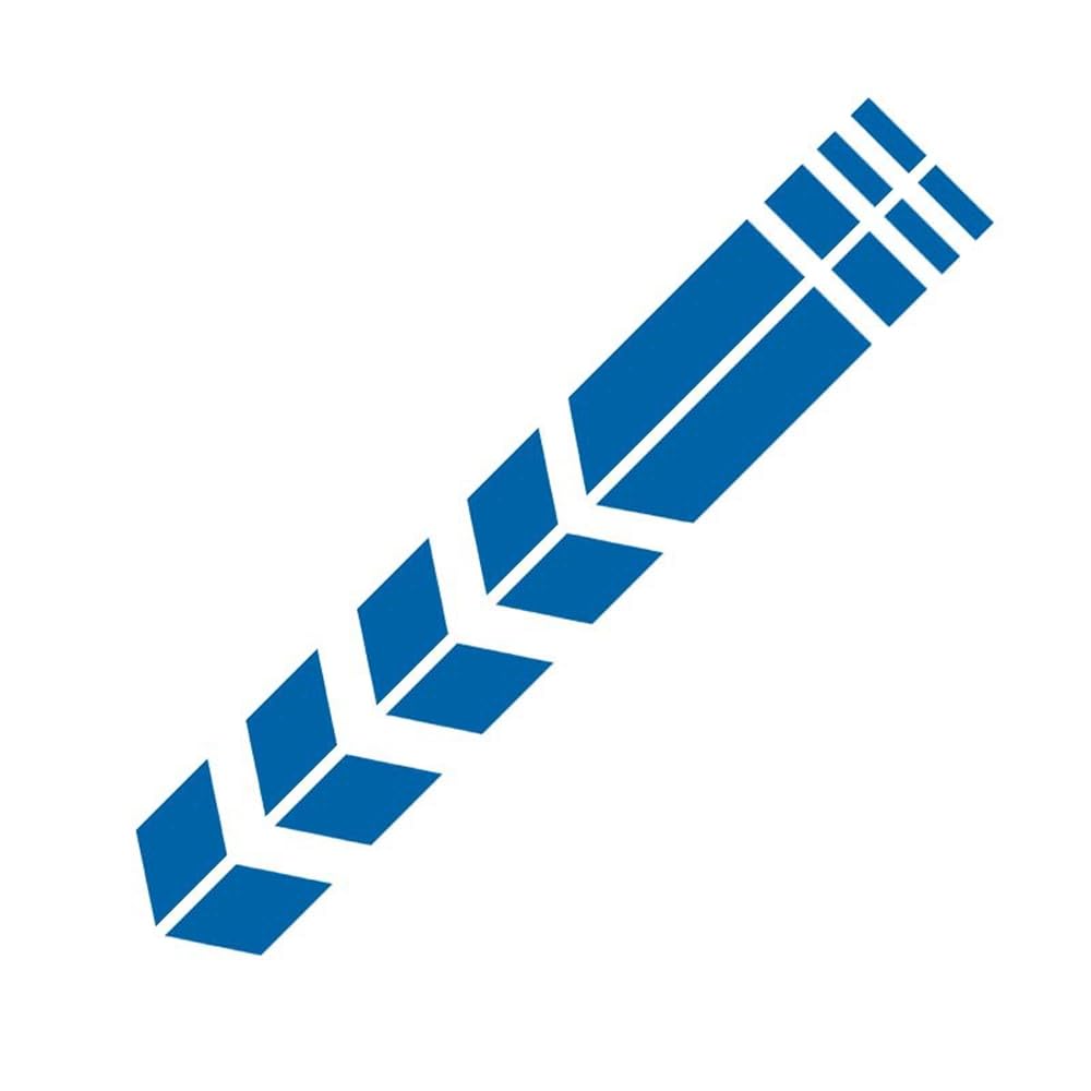 Wenineties Blue Motorcycle Arrow Stripe Stickers For Honda Gl1800 Gold Flügel Goldwing 2003 F6b 2017 2011-2016, Waterproof Scratch Protection Reflective Wheel Fairing Decals,