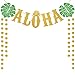 Produktbild Floatdream Aloha Hawaii, Partybanner Dekorationen, Sommer Party Dekoration, für Garten, Outdoor Party, Indoor Party, Hawaii Party & Beach Party Dekoration (Gold)