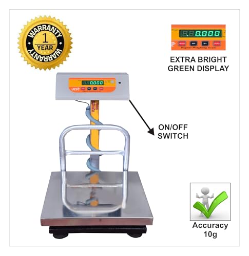 Image of GRAMTECHNOLOGY Pole Weighing Scale 150kg x 10 gm Weight Machine for Shop, Factory, kirana store, Sweet shop Digital computer kanda and other uses 66 (150 kg)