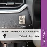 Lunexus Plakietka Samochodowa Św. Krzysztof, Metal, 3,5x2,5 cm