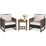 【Vielseitiges Terrassenmöbel-Set】 Dank seines prägnanten und modernen Stils eignet sich dieses Möbelset sowohl für den Innen- als auch für den Außenbereich. Es ist perfekt für Garten, Hinterhof, Pool, Veranda usw. So können Sie es überall aufstellen und Ihre Freizeit mit Ihrer Familie oder Freunden genießen.