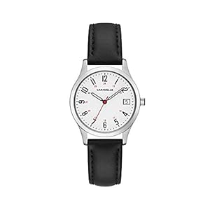 Caravelle by Bulova Ladies’ Traditional Quartz Silver-Tone Stainless Steel Watch, White Dial Style: 43M118