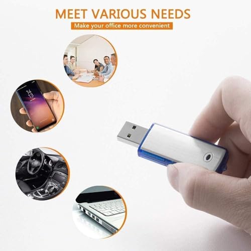 Image of DEATTI 360 High Definition HD USB Voice Recorder, Clear Audio Recording Pen Drive 8 GB Memory inbuilt for Home,Office,Meetings (USB 8 GB Voice Recorder) (CAM12)