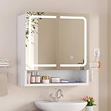 【Éclairage LED Réglable】Profitez d’un éclairage intelligent avec le miroir de salle de bain TEENFON : touchez légèrement pour choisir entre blanc froid, neutre ou chaud, et maintenez pour ajuster la luminosité selon l’ambiance souhaitée. Idéal pour un maquillage précis le matin ou une lumière douce le soir.