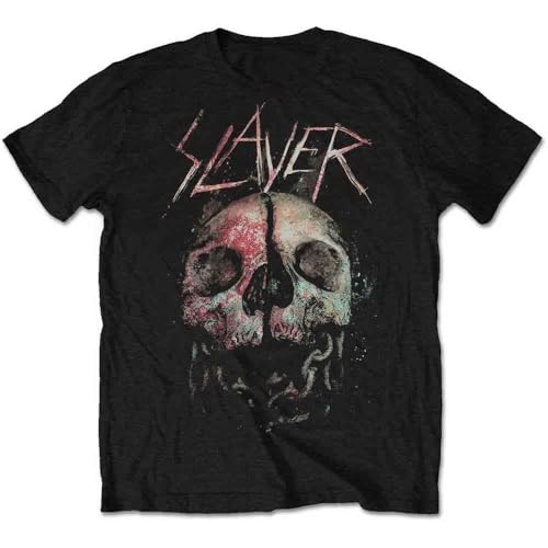Slayer Cleaved Skull T-shirt Rock Off avec impression graphique grand format