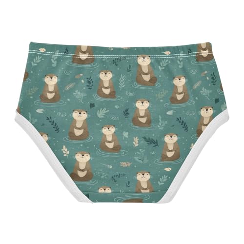 Girls Underwear Soft Cotton Otters Animal Kids Panties in Sizes 2/3t, 4t, 5t, 6 and 82