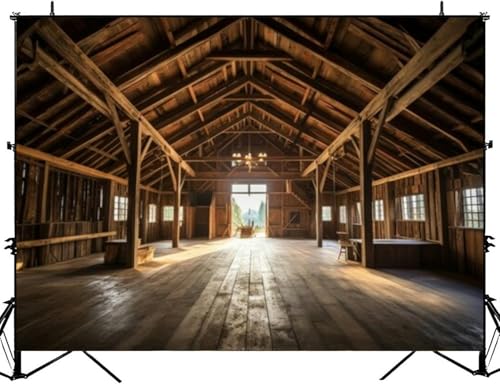 Restored barn Interior Exposed Wooden Beams Created Backdrop Bitrhday Party