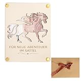 Geldgeschenk Reiter aus Holz 13 x 10 cm Kreative Geschenkverpackung für Geld und Gutscheine,personalisierbares Geburtstagsgeschenk,originelle Geschenkidee für Reiter Reitsport Fans und Pferdeliebhaber
